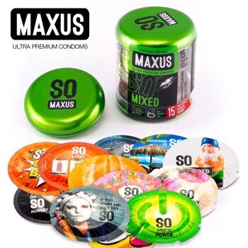 Презервативы в железном кейсе MAXUS Mixed - 15шт